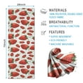 thumbnail image 2 of Strawberry Plants Fruit White Pattern Hot Yoga Mat Towel Non Slip for Hot Yoga - Quick-Drying Yoga Mat Cover with 4 Corner Pockets with Travel Bag - Hot Yoga Towel Non Slip 70"x26", 2 of 6