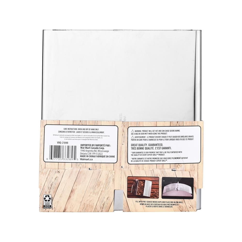 EXPERT GRILL STAINLESS STEEL SMOKER BOX, STAINLESS STEEL SMOKER BOX