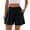 Black, variant on Women's High Waist Knit Shorts Soft Wide Leg Sleep Pajama Shorts with Pockets Vacation Casual Pull-On Stretchy Shorts​