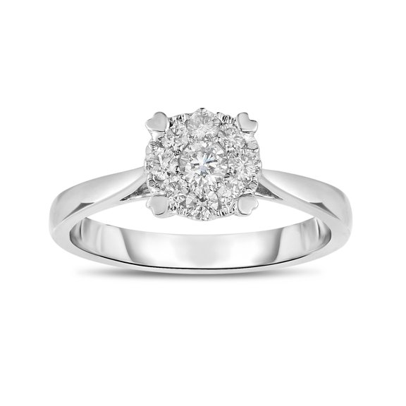 Diamaison 1/3 Cttw Natural White Diamond Wedding/Anniversary Ring for Adult in 10Kw Gold