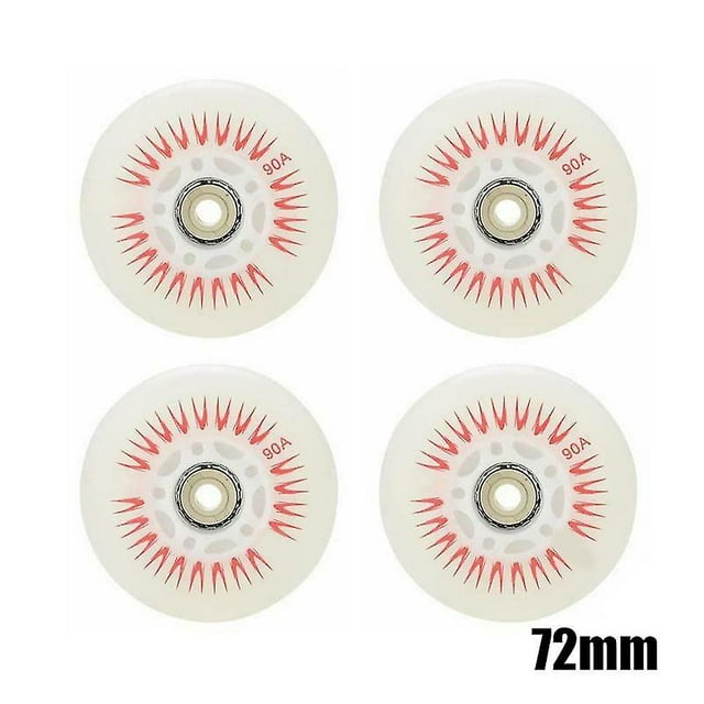 JFBUJC 4pcs Flash Inline Skate Wheels 90a Led Lighting Skating Wheels 80 76 72 68
