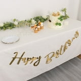 Efavormart 10ft Pre-Strung Metallic Gold Foil "Happy Birthday" Banner ...