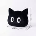 thumbnail image 3 of 17.7" Cartoon Cute Cat Pillow Soft Plush Stuffed Doll Kawaii Fluffy Plush Toy Huggable Companion Decorative Accent for Sofa Bed Living Room Bedroom Home Decor Birthday Gift for Kids Adults(Black), 3 of 6