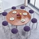 thumbnail image 5 of Funda de Cojín Redonda y Suave para Taburete de Bar | Protector de Asiento de Poliéster con Banda Elástica | Cojín para Silla Cómodo y Duradero | Beige, Rojo, Vino, Café, Morado, Gris y Amarillo | Co, 5 of 6
