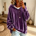 thumbnail image 5 of JUjie Lightweight Hoodies for Women Oversized Sweatshirt Comfort Drawstring Sweatshirts for Fall & Winter Top 2026 Basic Hoodie Outfits Purple XXXL, 5 of 5