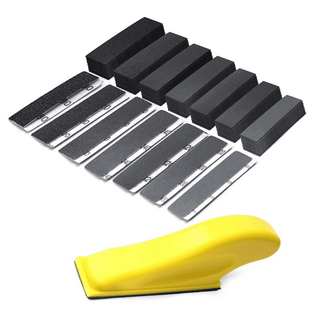 71Pcs Mini Sander Kit Mini Detail Hand Sanding Tool Wet Dry Sandpaper for DIY Craft Wood Metal Polishing