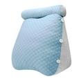 thumbnail image 2 of Almohada triangular en forma de cuña para cabecero, cojín de respaldo ajustable para sentarse azul, 2 of 9