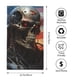 thumbnail image 2 of Fotbe Cyberpunk Skull American Flag Toalla Premium con Patrón, Toalla de Microfibra de Secado Rápido, Ligera y Altamente Absorbente (27.5x16in), Ideal para Uso Diario, 2 of 6