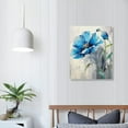 thumbnail image 3 of COMIO Abstract Flower Canvas Wall Art: Modern Gray Blue Floral Picture Watercolor Teal Lotus Painting Elegant Blossom Navy Bouquet Artwork Botanical Prints for Bedroom Living Room Bathroom, 3 of 4