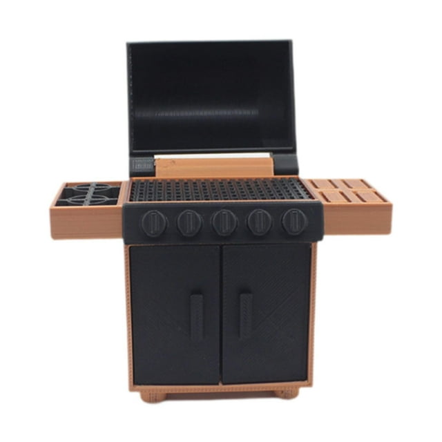 Decoración modelo de Mini parrilla, juego de simulación, escenarios de barbacoa, modelo de estante para barbacoa, muebles de casa de muñecas para casa 93x36x10cm