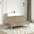 thumbnail image 2 of Furniture of America Wuntly Convertible Chenille Futon Sofa Bed, Taupe, 2 of 5