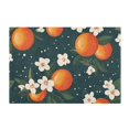thumbnail image 7 of Yayeee Bath Rug for Bathroom Floor Non Slip Rectangle Fluffy Soft Absorbent Mat, 16"x24", Blue Floral Oranges, 7 of 7