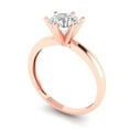 thumbnail image 2 of Clara Pucci 14K Rose Gold 1ct Clear Solitaire Ring for Women, 2 of 8