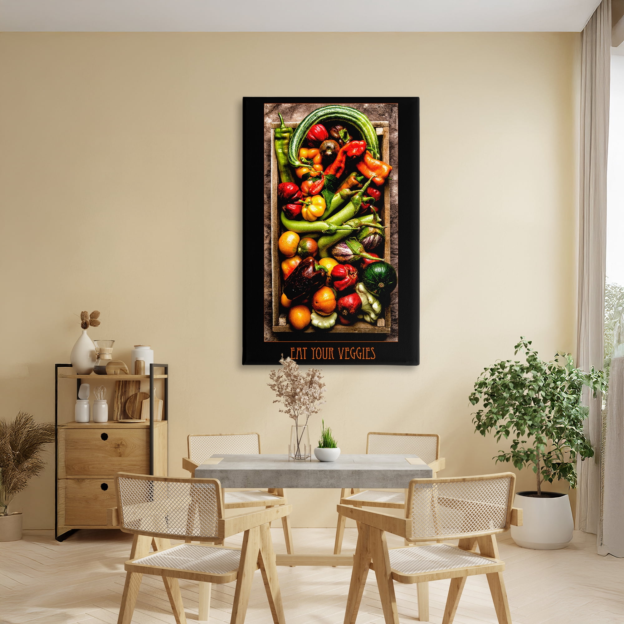 Stupell Industries Eat Your Veggies Vibrant Harvest Canvas Wall Art, design by Carl Kravats