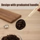 thumbnail image 4 of Cuchara medidora de acero inoxidable con mango de madera - Set de 3 piezas (4ml, 8ml, 25ml) para café, té, repostería y condimentos, 4 of 6