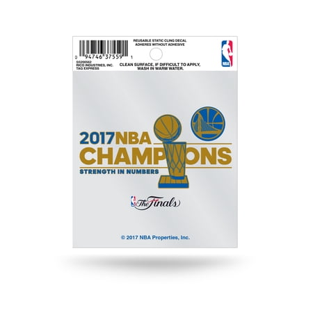 Golden State Warriors Official NBA 3.5 x 4 2023 Champions Decal 3.5×4 Static Cling by Rico 254351