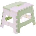 thumbnail image 1 of Folding Step Stool Portable Plastic Step Stool Non-Slip Kitchen Bathroom Bedroom Folding Stool Compact Plastic Step Stool Cartoon Stool Outdoor Fishing Children's Stool (Green), 1 of 8
