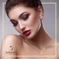 thumbnail image 6 of BEBERLINI Women Initial Letter R Pendant Necklace 14K Gold Filled Cuban Chain Jewelry 18", 6 of 9