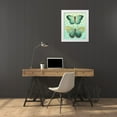 thumbnail image 3 of Medley, Elizabeth 15x17 White Modern Wood Framed Museum Art Print Titled - Butterfly Duo in Teal, 3 of 4