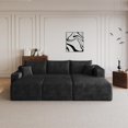 thumbnail image 5 of EHANCIS 95" L-Shaped Boneless Modular Sectional Sofa,Cloud Couch with Right Chaise & 2 Movable Ottomans,Deep Seat Corduroy Corner Sofa for Living Room,No Assembly, 5 of 6