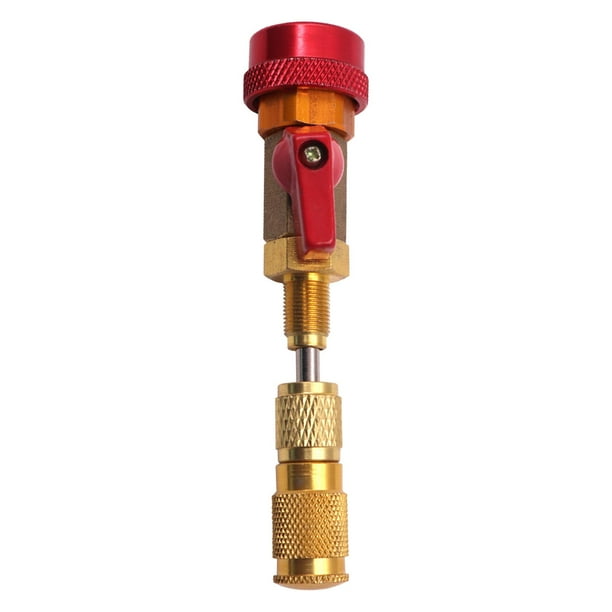 Herramienta de reparación Macarena Instalador de removedor rápido de núcleo de válvula de aire acondicionado R134A Rojo