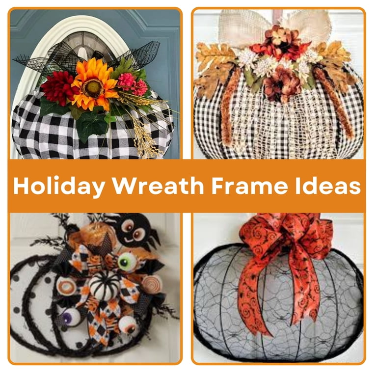 Pumpkin Shaped Metal Wreath Frame in Wire Form Crafts