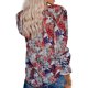 thumbnail image 3 of Sonducket Blusa de mujer con cuello en V con cordones en la parte de manga larga casual camisa suelta Prendas para la parte del cuerpo Impreso 3 XXL Sonducket AP003442-15, 3 of 6