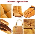 thumbnail image 5 of ELW Chap Splits Suede 4-5 oz 1.6-2mm Golden Pre-Cut Piece 2-4 SQ FT 4 PCS Bundle - Split Leather AB Grade Cowhide - Perfect for Auto Garments Chaps Bags Vest Aprons Saddles Moccasins, 5 of 7