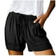 thumbnail image 1 of Pantalones cortos cómodos con cordón y cintura elástica para mujer - Pantalones holgados de color liso con bolsillos - Ropa informal de verano de poliéster, 1 of 8