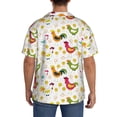 thumbnail image 3 of Naloa Chickens A Men's Loose Fit Cuban Collar Short-Sleeve Shirt, Hawaiian Shirts, Mens Shirts Casual for Everyday Wear Outings-X-Large, 3 of 5