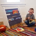 thumbnail image 2 of Modern Sling Bookshelf - White w/ Gray, 2 of 8