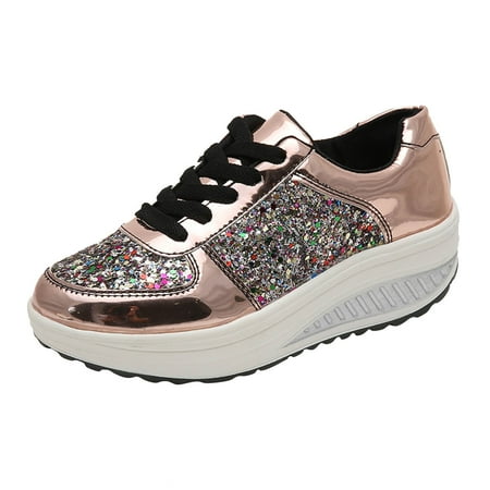 

AnuirheiH New Sequined Women Shoes Foreign Trade Plus Size Sports Casual Shoes 4-6$ off 2nd