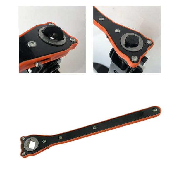 Llave de trinquete de gato 2 en 1 para ahorro de trabajo automático, gato de tijera, llave de rueda de neumático de garaje, mango de llave de rueda de Yotijar Manija de gato