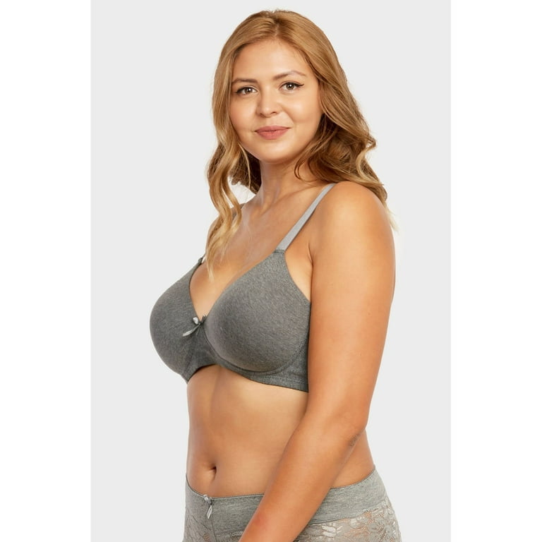 Womens 6 Pack of Everyday Plain, Lace, D, DD, DDD Cup Bra -Various Style  4430ND, 34D 