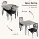 thumbnail image 3 of ChaoLink Juego de comedor para 2, mesa y sillas con diseño biselado, juego de comedor de 3 piezas con asientos acolchonados para cocina, apartamento - color marrón rústico, 3 of 7