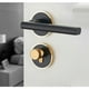 thumbnail image 1 of Cerradura de puerta interior Universal, manija de puerta para dormitorio, baño, manija de puerta silenciosa dividida, color dorado y negro, 1 of 1