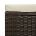 thumbnail image 5 of vidaXL Ottoman with Cushion Brown 40x30x40 cm Poly Rattan, 5 of 5