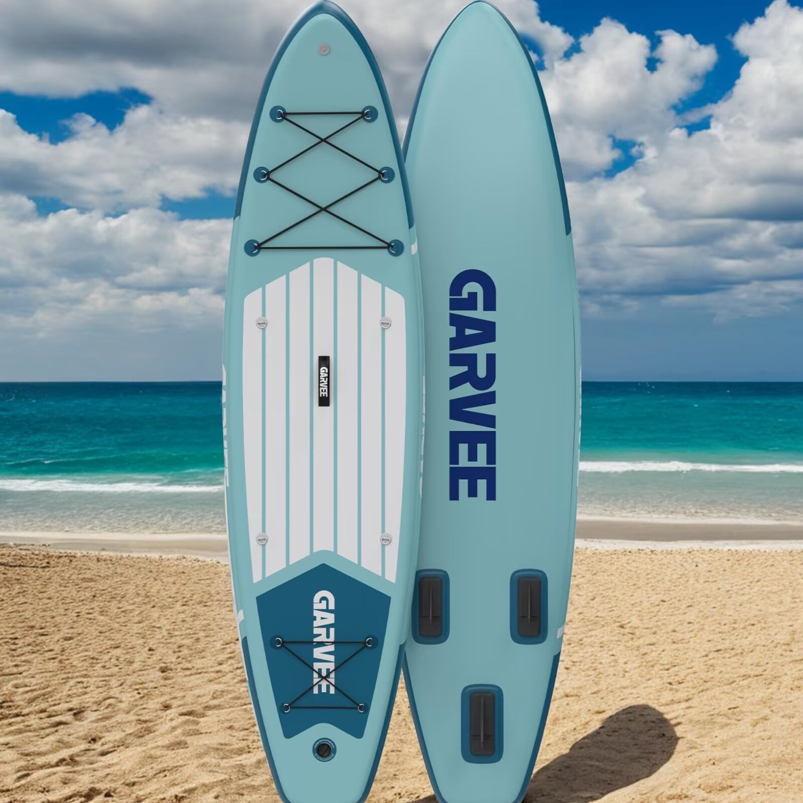HELLONE Inflatable Stand Up Paddle Board, 10'6" Paddle Boards with Premium Accessories, Non-Slip EVA Deck, Ultra-Light Carry Bag Pump, SUP for Youth & Adults of All Skill Levels (Blue)
