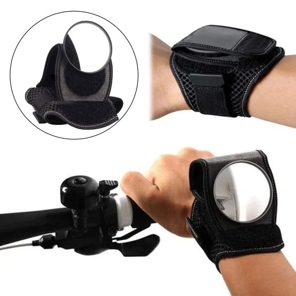Cycling Wrist Rearview for Safe Summer Road Biking and Traffic Observation with Easy Adjustable Design and Wide View Angle for Enhanced Security on Busy Streets