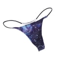 thumbnail image 4 of WZXFASHION Culotte Aguichant Imprimée pour Femmes Confort Taille Basse Douce T-Back String Bleu m, 4 of 7