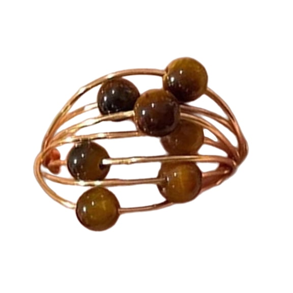 Ciwanning Simple Dating Rings Open Rings Adjustable Finger Jewelry Beads Rings Suitable for Party and Daily Wear