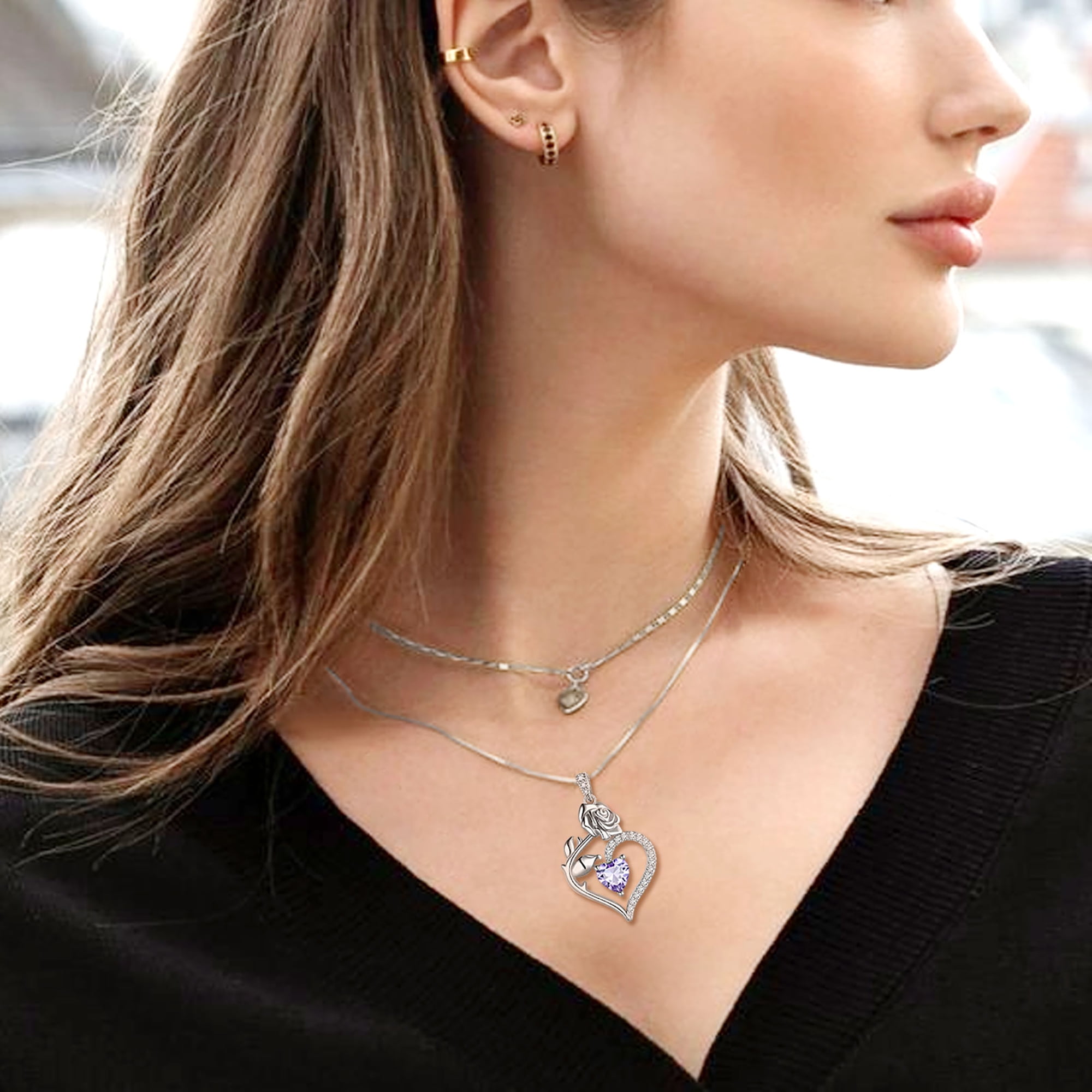 February Birthstone Necklace – Pandora at Diamonds & Co.
