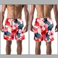 thumbnail image 3 of luoweisi Men's Beach Shorts Quick Dry Swim Trunks with Mesh Lining Flower S, 3 of 5