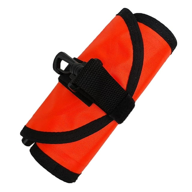 Almencla 4' Surface Marker Buoy w/ Valve Sausage SMB Neon Red 4ft Foot Tech Dive Orange