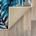thumbnail image 4 of World Rug Gallery Contemporary Tropical Floral Leaves Non Slip Area Rug - BLUE 7'10"x10', 4 of 8