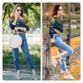thumbnail image 7 of KLL Moonlit Golden Tree Peacock Print Women's Long Sleeve Pajamas with Pants Sleepwear Loungewear 2 Set-XX-Large, 7 of 7