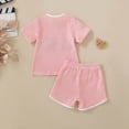 thumbnail image 4 of Kaprioy Baby Boy Easter Outfits Toddler Boys Summer Clothes Short Sleeve Easter Rabbit Truck Embroidery T-Shirt Striped Solid Shorts 2Pcs Set, 4 of 6