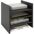 thumbnail image 3 of Ballucci 4-Tier Wood Paper Organizer, Compatible with Kalax Cube Storage Shelves, Black, 3 of 7