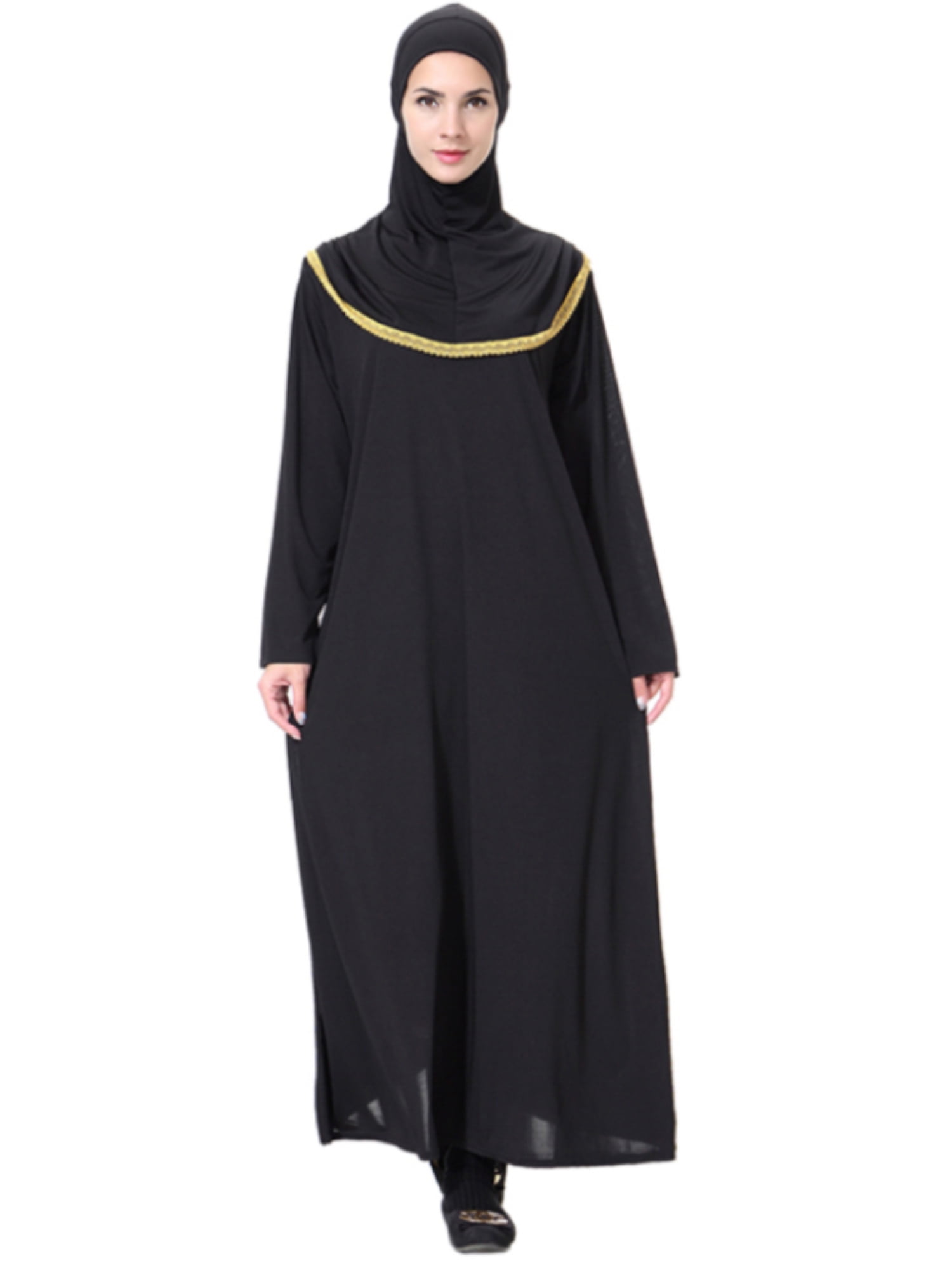 UPAIRC Women's Kaftan Abaya Dress Jilbab Muslim Long Sleeve Maxi