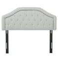 thumbnail image 1 of Full Size Upholstered Headboard with Adjustable Height, Diamond Button Tufting, Linen Fabric, Grey Headboard for Bedroom, Light Grey, 1 of 7